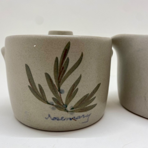 Chatham Pottery Stoneware "Rosemary" Sugar and Creamer Dish - Picture 2 of 10